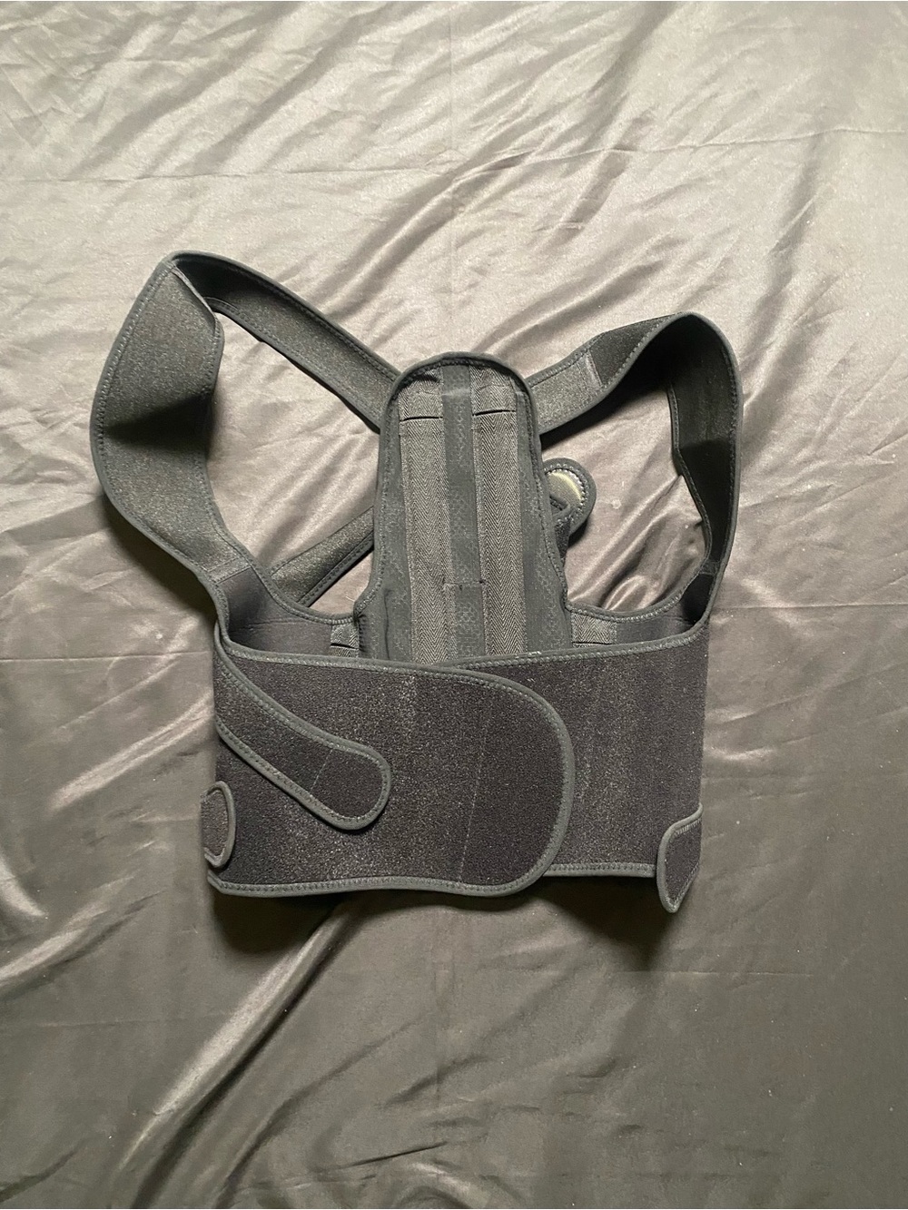 Adjustable Black Posture Corrector Back Brace - Unbranded